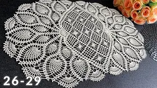 Crocheted oval doily, Marcela, 26-29