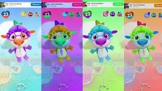 4x Colour Reaction Gameplay New Version My Talking Hank Island Part 8 Level 22-23