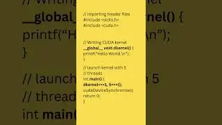 CUDA Hello World Explained in 50s! #shorts #cuda #gpus