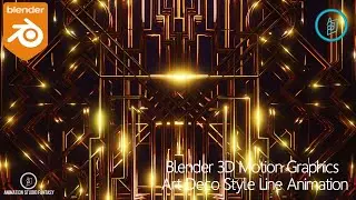 Blender 3D Motion Graphics - Art Deco Style Line Animation