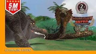 Sarcosuchus vs Titanoboa : Dinosaurs Battle Special 