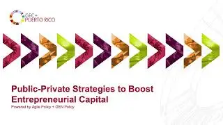 Public-Private Strategies to Boost Entrepreneurial Capital