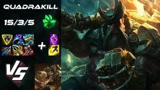 TOP Gangplank vs Renekton [QUADRAKILL] - EU Grandmaster Patch 14.17