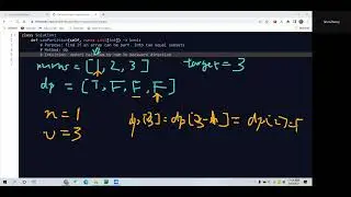 Leetcode 416. Partition Equal Subset Sum. Dynamic Programming. Python