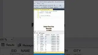 Fetch first five records in table