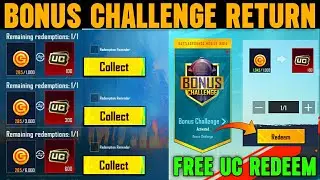FINNALLY BONUS CHALLENGE RETURN IN BGMI | FREE UC REDEEM | BONUS CHALLENGE EXPLAINED