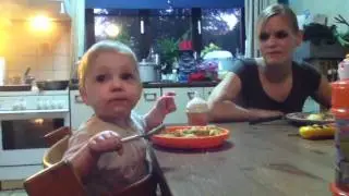 Chloé eating