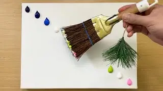 Cactus Painting / Acrylic / Scratch Painting Techniques
