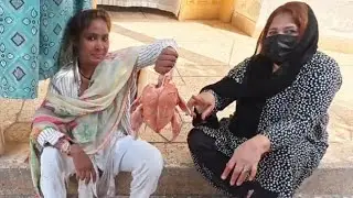 Gul Baji taught the girls how to slaughter chickens
