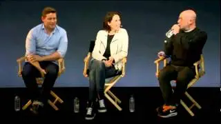 Allen Leech impersonating Michelle Dockery