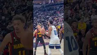 Onyeka okongwu blocks Karl-Anthony towns #ball #basketball #timberwolves #nba #tough #hawks #block