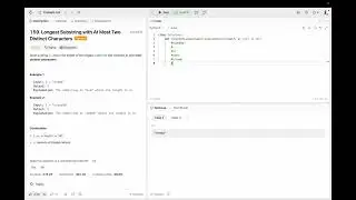 Longest Substring With At Most Two Distinct Characters