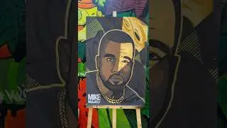 Kanye West Graffiti Portrait short 