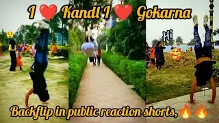 I ❤️ Kandl I ❤️ Gokarna Backflip in public reaction shorts #backflip #gymnast #instagram #shorts
