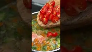 Суп с лососем 