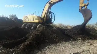 ЭКСКАВАТОР ЕК 18 ТВЭКС,Завершаем сезон расчищаем площалку.