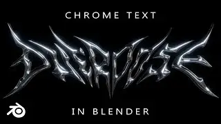 Chrome text in Blender tutorial