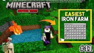 Finally Make My Iron Fram Again In Minecraft PE 😍 || Minecraft PE Gameplay Ep-41 #ironfarmminecraft