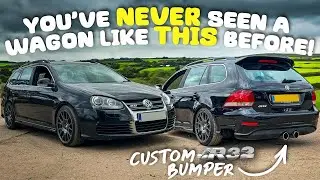 MK5 R32 WAGON BUILD! | Creating a CUSTOM Hybrid Bumper for the GOLF ESTATE!