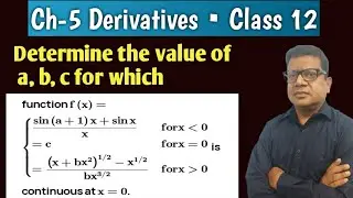 Determine the value of a b c for which the function f(x)=(sin(a+1)x+sin x)/x