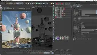 Cinema 4d and Redshift: Bottle scenes 8-10
