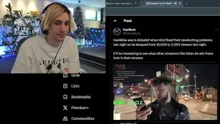 xQc reacts to Kick Streamer HeelMike in disbelief seeing his views dropped after Viewbot Fixed