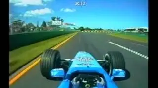 Giancarlo Fisichella (Benetton-Renault) Grand Prix of Australia 2001 FP1 onboard