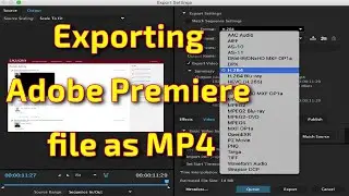 Exporting Adobe Premiere file as MP4