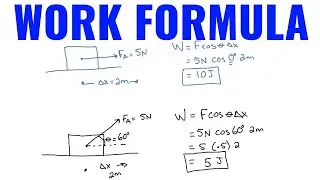 Work Formula Example (High School & AP Physics 1)