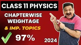 💥CBSE Class 11 Physics 💥 Chapter wise Weightage & important Topics for 2024 Exams🎯