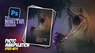 The Monster Dinosaur | Photo Manipulation | Adobe Photoshop Tutorial | Speed Art