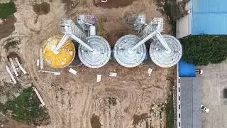 How We Store Thousands of Tons — From the Sky#grainsilo #steelsilo