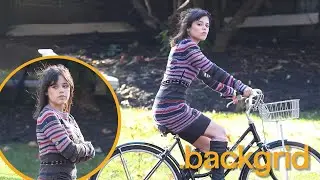 Jenna Ortega braves the cold while filming Beetlejuice 2 in Boston