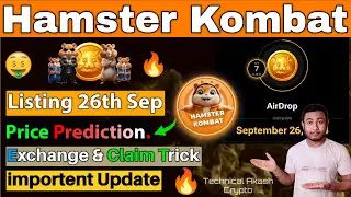 Hamster Kombat Airdrop 26th Sept Exchange Listing | Price Analysis & Profit Strategy