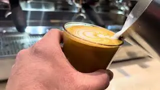 Pov-Latte in a glass