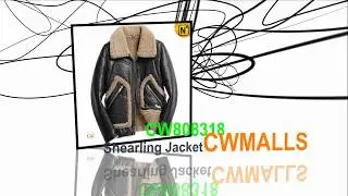 CWMALLS® Men Vintage Shearling Flight Jacket CW808318 | CWMALLS.COM