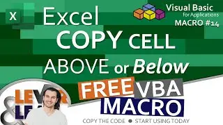 Excel Copy Cell Above or Below | VBA Macro #14