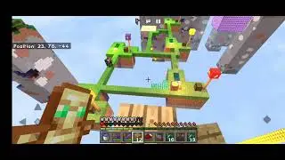 playing skyblock with my brother