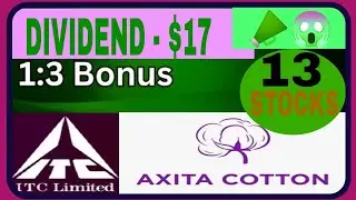ITC Stock news , axita cotton best 13 company stock list, dividend + bonus 😱📣