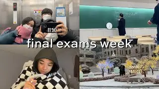 finals week | HYU INTERNATIONAL STUDENT VLOG + first snow mini vlog