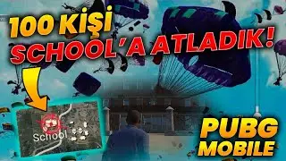 100 KİŞİ SCOOLA ATLADIK!! EFSANE MAÇ 1. OL UC KAZAN!! (PUBG Mobile)