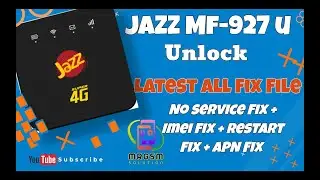 How To Unlock Jazz Zte MF927u Device All Sim | Latest Fix Files