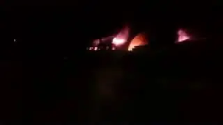 Пожар ангаров на Вышке-2 в Перми
