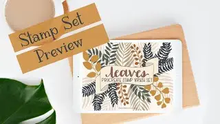 Procreate Brush Stamp Set Preview: Leaves & Branches