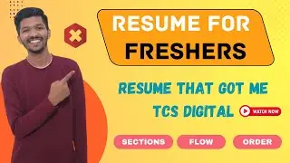 Resume that got me TCS DIGITAL | Resume for Freshers