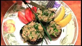 Stuffed Portobello Mushrooms with Creole Crab and Shrimp Appetizer Recipe