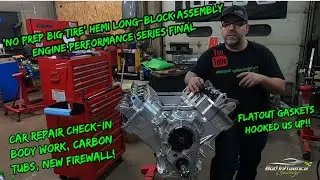 'No Prep Big Tire' Billet Hemi Long Block Assembly, Check in on Car Repairs, Engine Performance Ep5