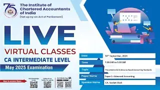 Intermediate Paper 1:AA | Topic: Presentation & Disclosures Based...| Session 1 | 30 Sep, 2024