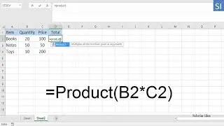 How to multiply two columns in Excel with Product Function?
