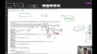 3107 Minimum Operations to Make Median of Array Equal to K ||(Updated question description) ✅ ||Math